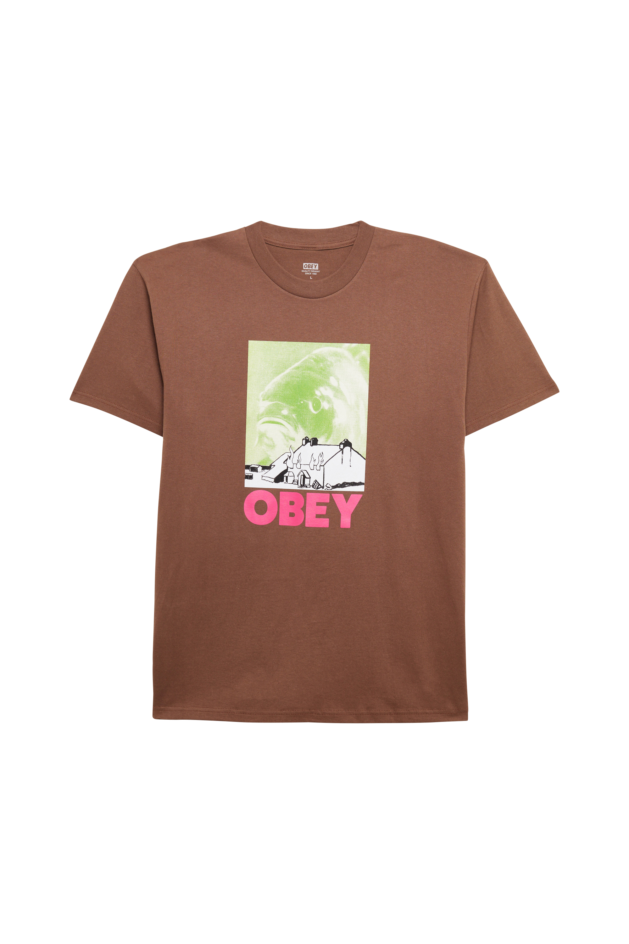 OBEY T-shirt MISERY OVES COM Marron