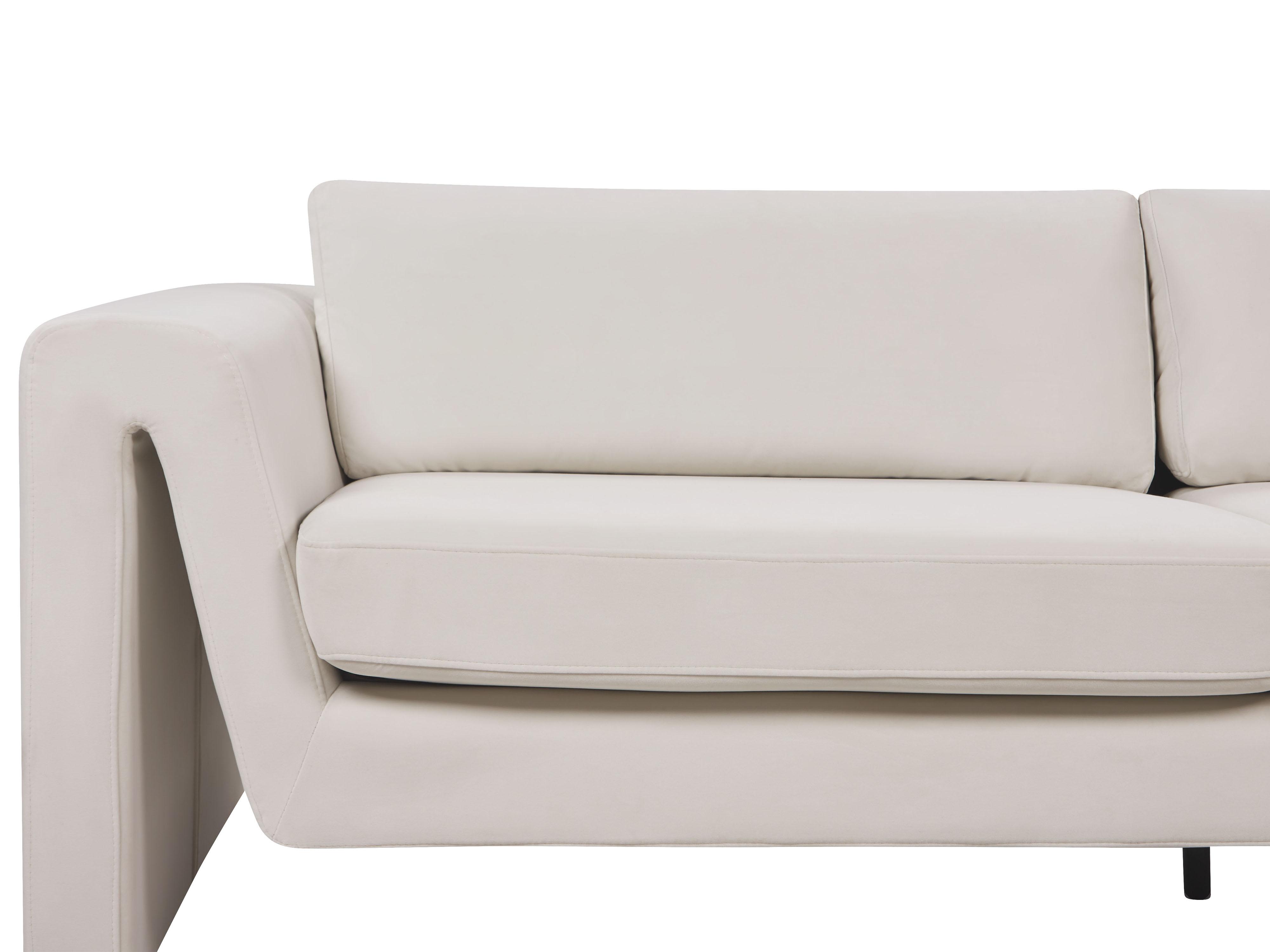 Bank 3-zits MAUNU Fluweel Lichtbeige