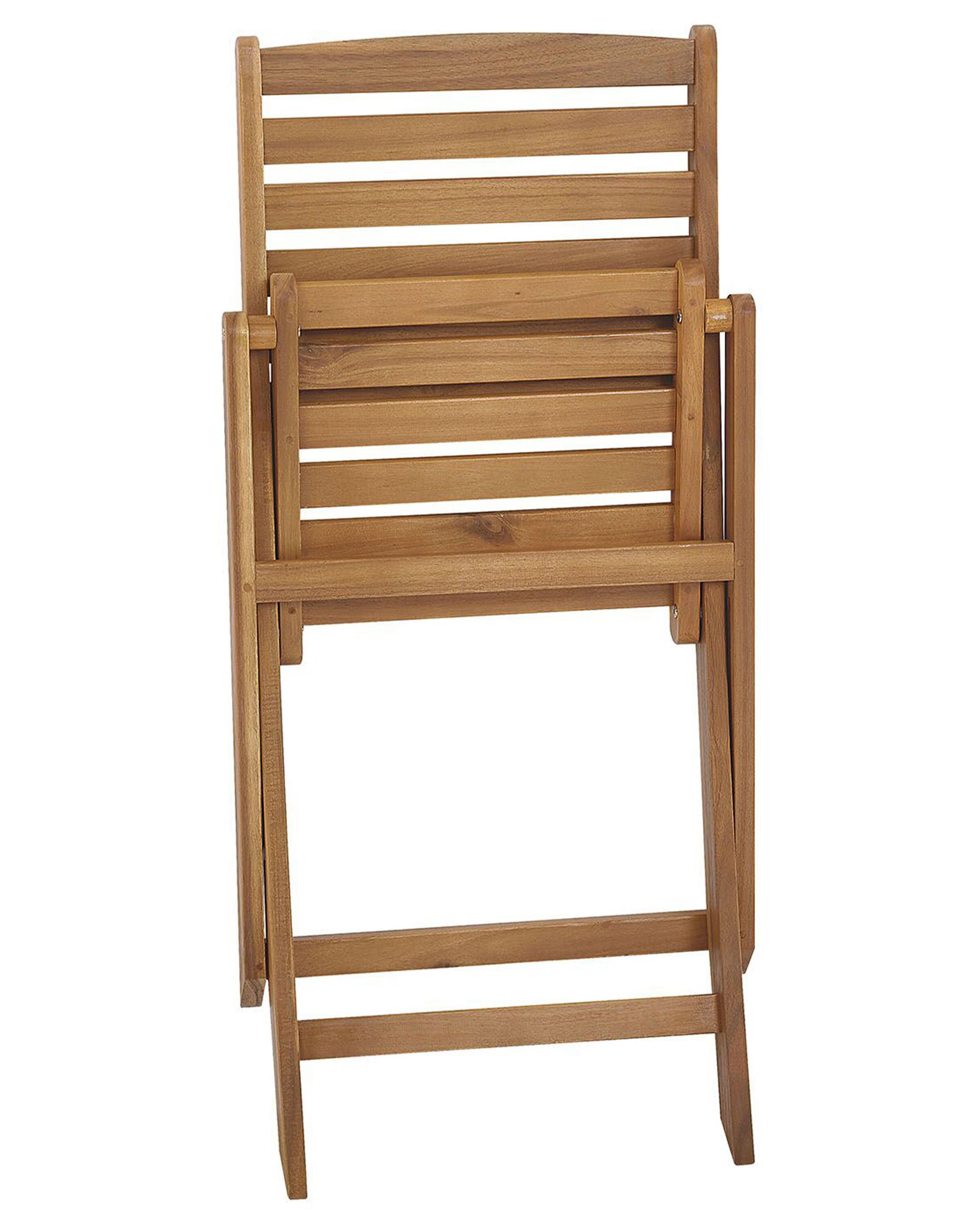 Set van 6 tuinstoelen TOLVE Acaciahout Bruin
