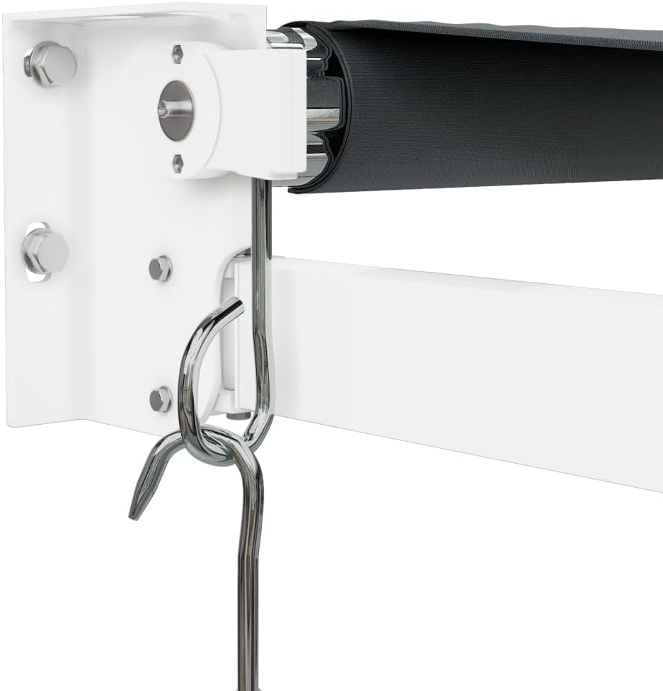 Markise Einziehbar Anthrazit 5x3 m Stoff und Aluminium, Sichtschutz Balkon, Balkon Markise, Seitenmarkise, Klemmmarkise, Sonnenvorhang, Balkonmarkisen - 3154440