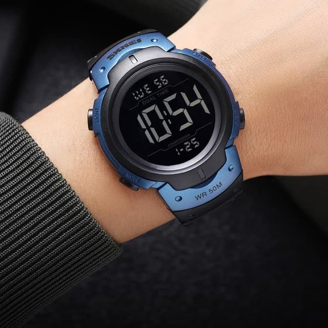 SKMEI Digital Elektronisk Armbåndsur Ur Dobbelt Tid