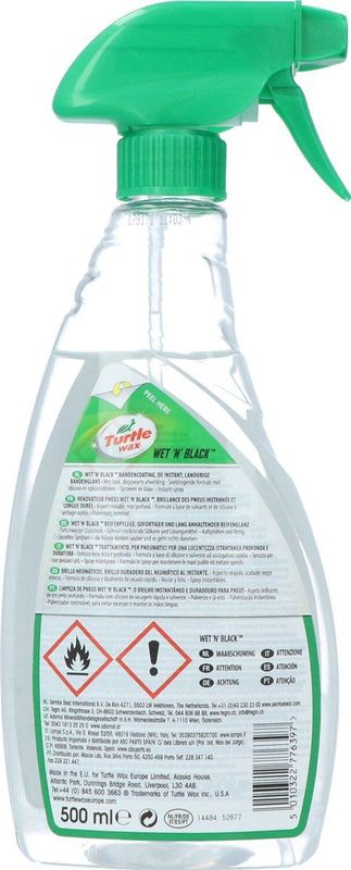 Turtle Wax - Wet-n-Black - Bandenreiniger - Zwart - Vloeibaar - 500 ml