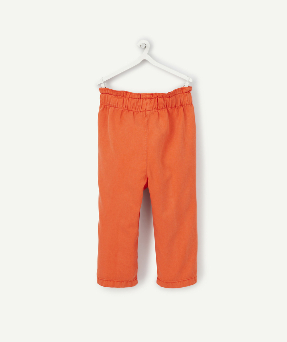 PANTALON DROIT FILLE EN VISCOSE RESPONSABLE ROUGE