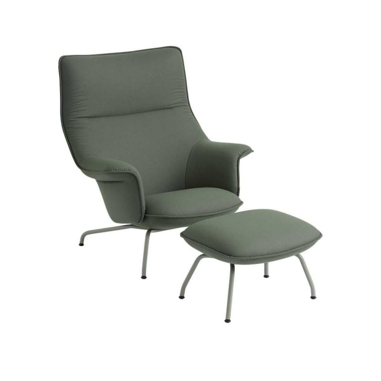 Muuto Doze ottoman Ocean 80 antraciet zwart