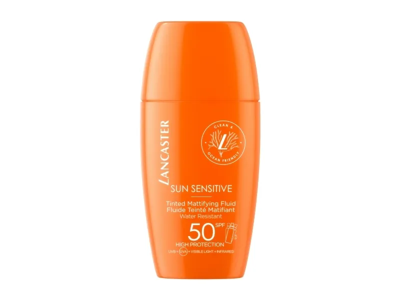 Lancaster Sun Sensitive, Flydende solcreme, Ansigt, Flaske, Beskyttelse, Sensitiv hud, 30 ml