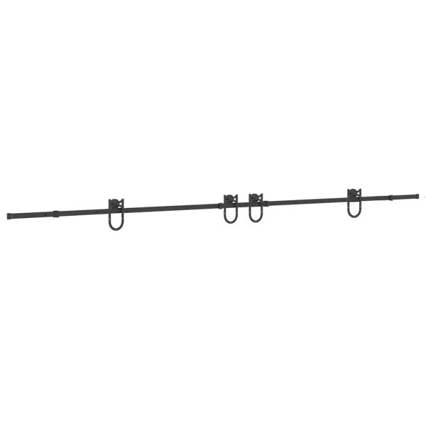 Kit de Ferragens para Porta Deslizante 400 cm Aço Preto - 4152478727