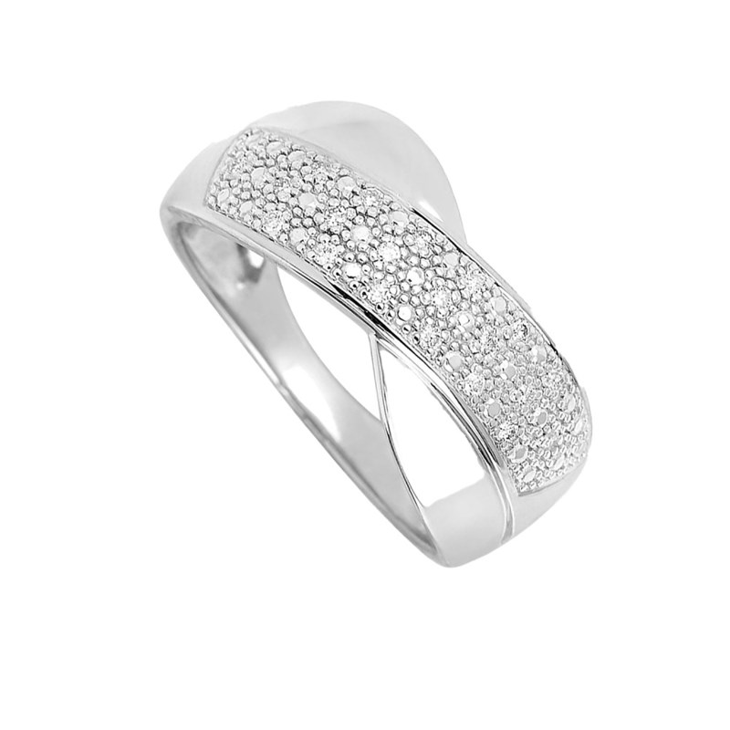 Bague Femme - Or 18 Carats - Diamant 0,1 Carats