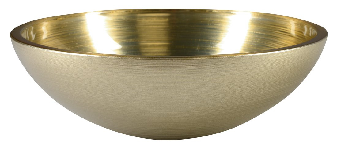 Sapho Murano glazen waskom 40cm bruin / goud