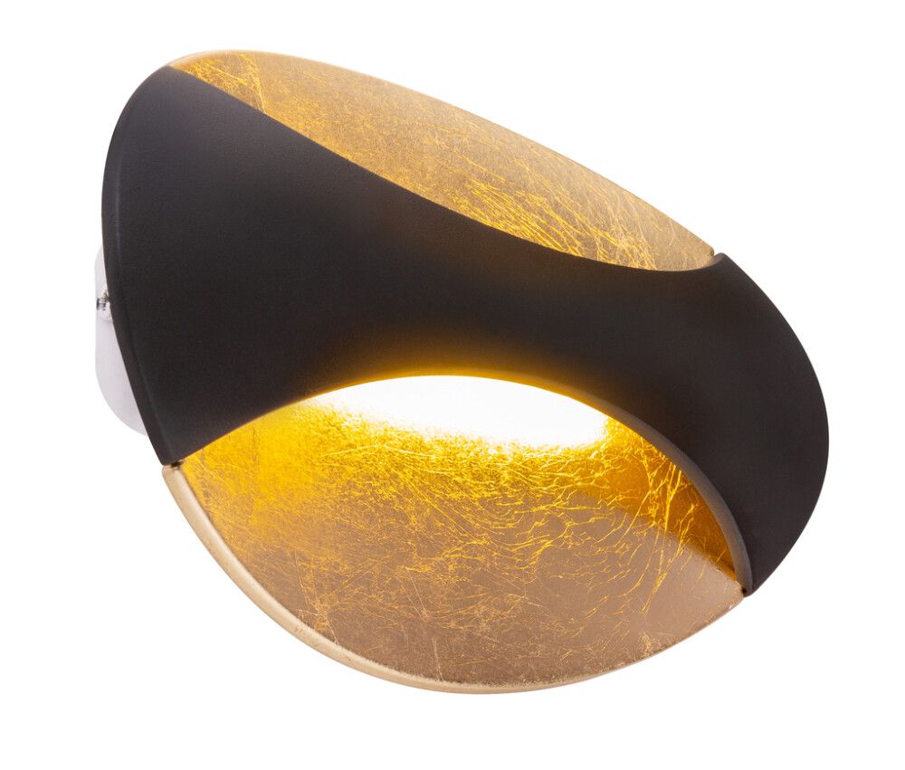 VEGGLAMPE GLOBO ALEXANDRA SVART 210X150MM