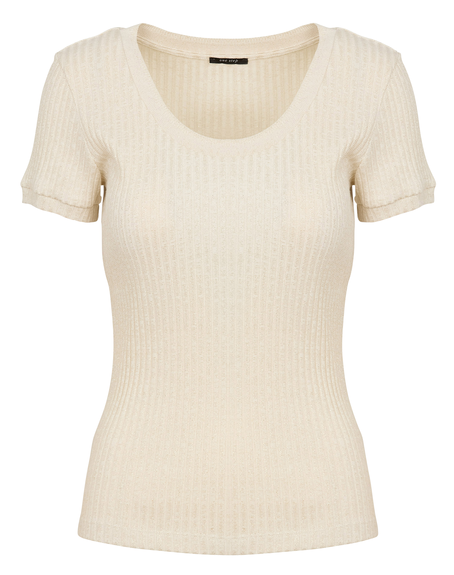 MILESI - Tee-shirt col rond en coton mélangé | Beige