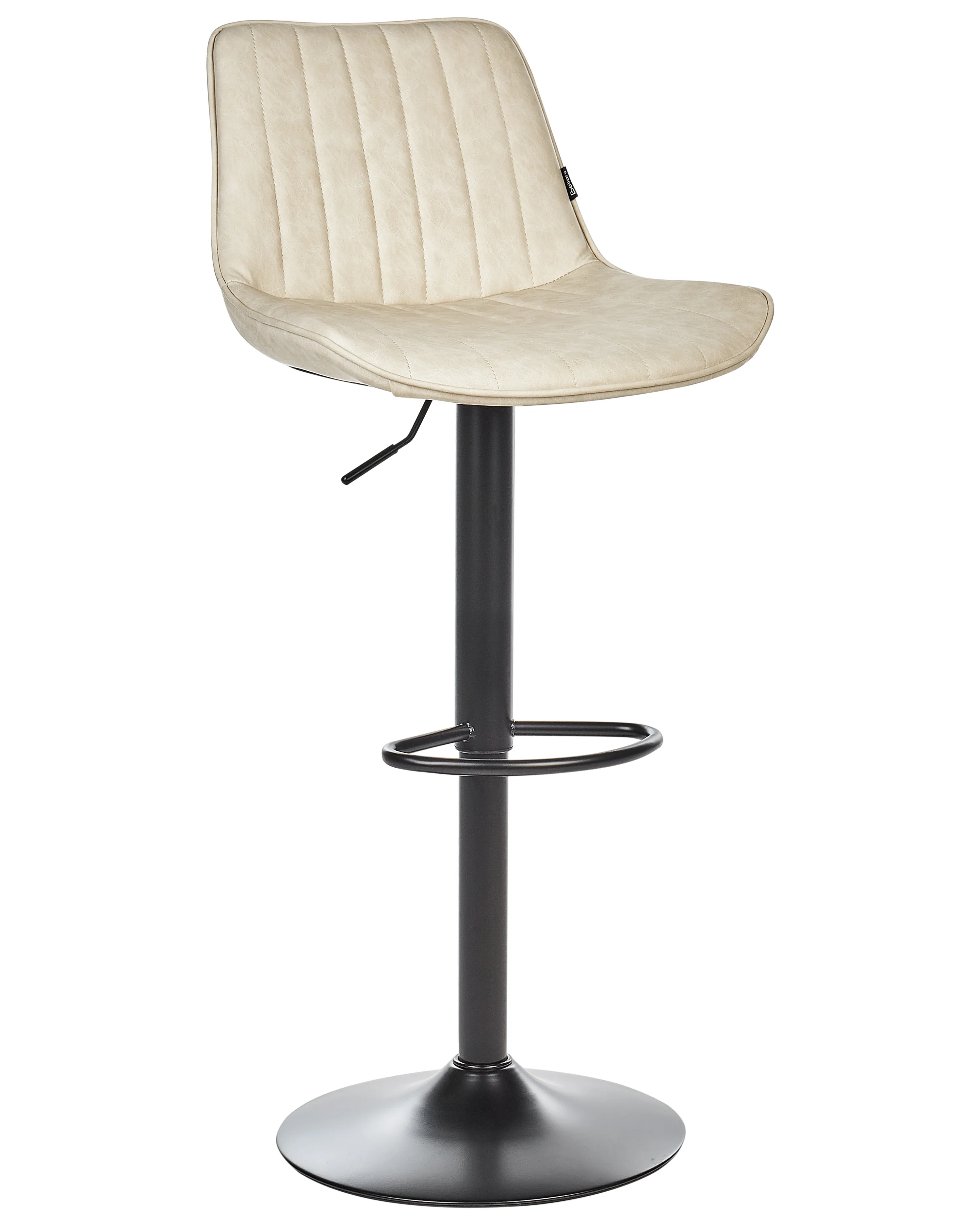 Set van 2 barstoelen DUBROVNIK Kunstleer draaibaar Lichtbeige