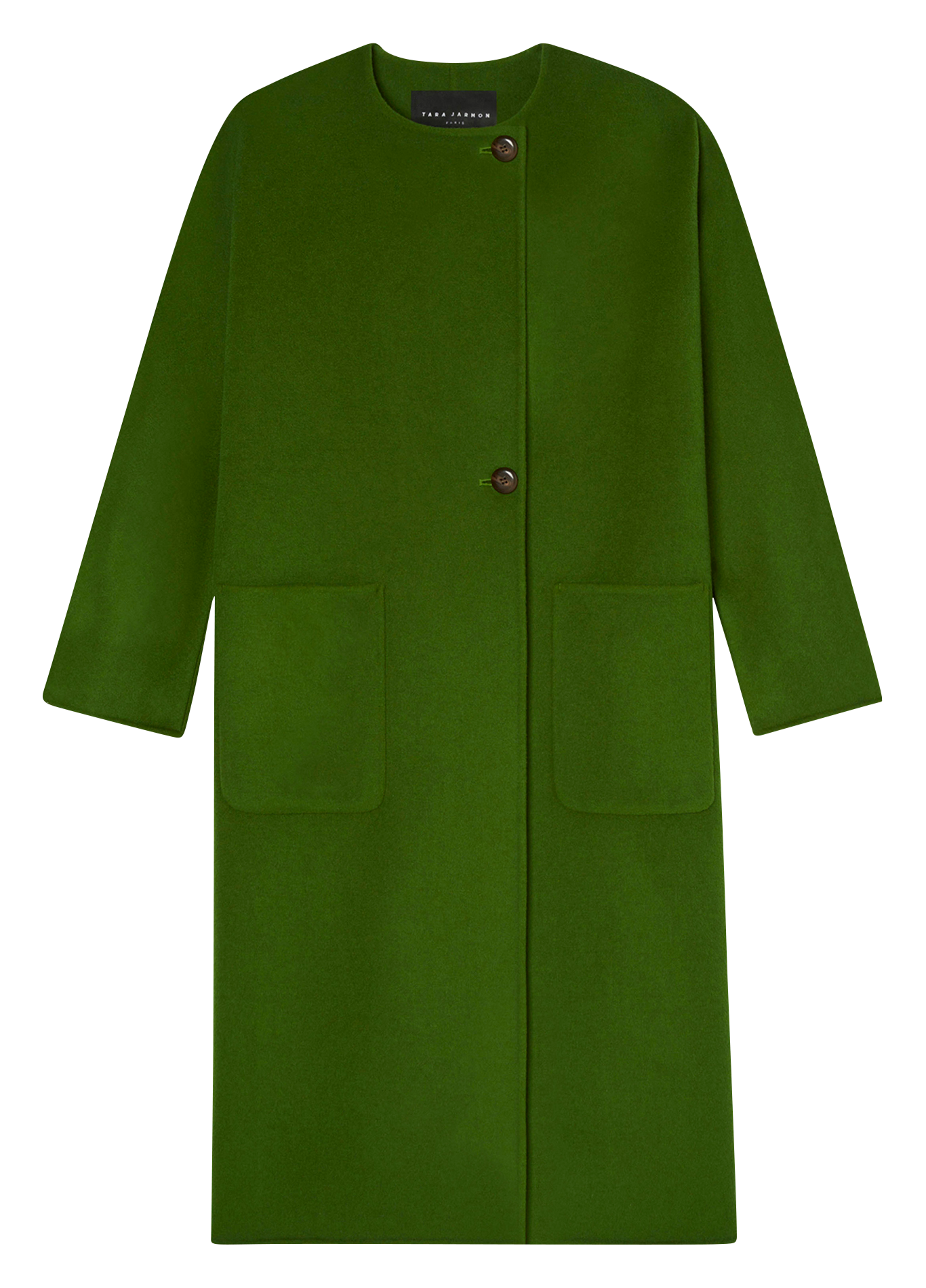 MARA - Manteau oversize en laine mélangée | Vert