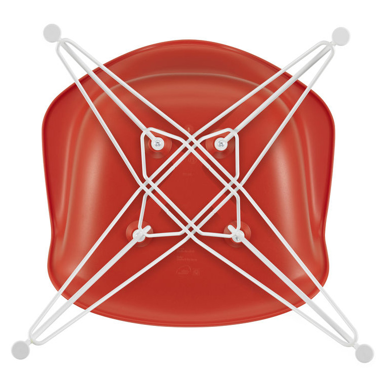 Eetkamerstoel DAR RE wit Poppy Red