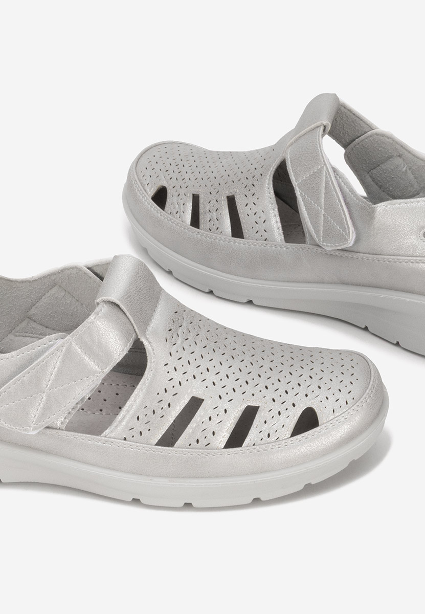 Espadrilles femme argent Gerania