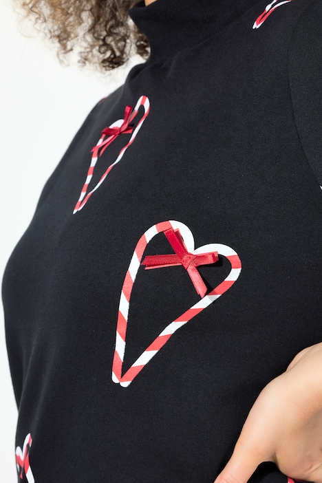 Sweatshirt, Zuckerstangen, Classic, Stehkragen, Langarm