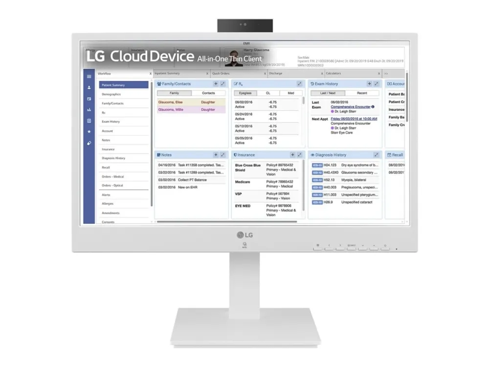 LG 24CR671N-6P - Tynd klient - alt-i-én 1 x Pentium Silver N6005 / op til 3.3 GHz - RAM 8 GB - flash - eMMC 16 GB - UHD Graphics - Gigabit Ethernet, IEEE 802.11ax (Wi-Fi 6) - intet OS - skærm: LED 23.8