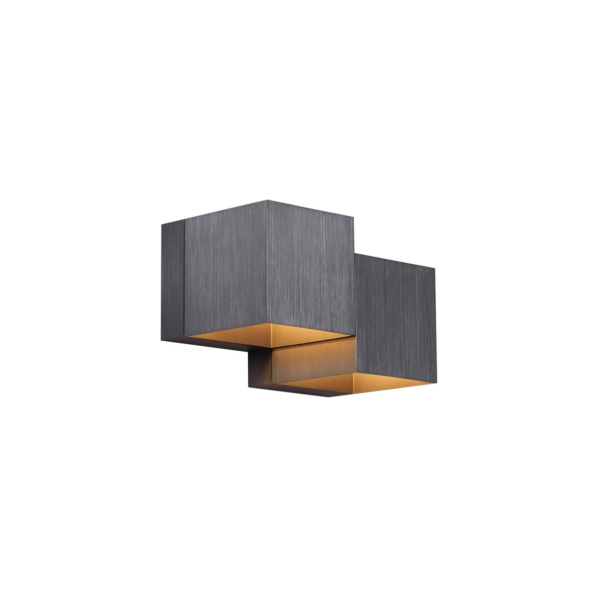 Moderne wandlamp gunmetal 2-lichts - Transfer Double