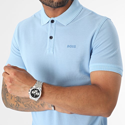 Polo Manches Courtes Slim Prime 50468576 Bleu Clair