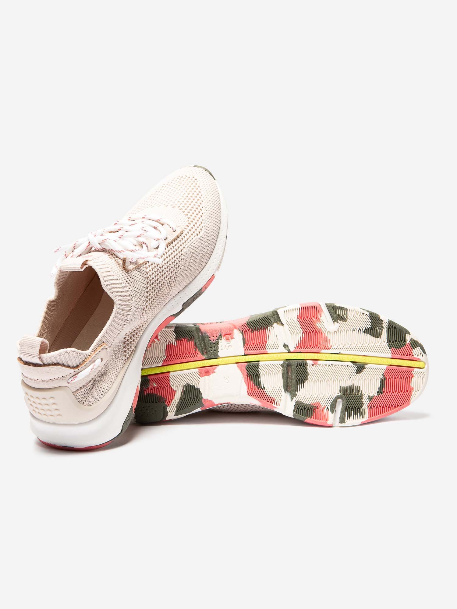 Baskets Femme Confort Textile Recyclé Rose