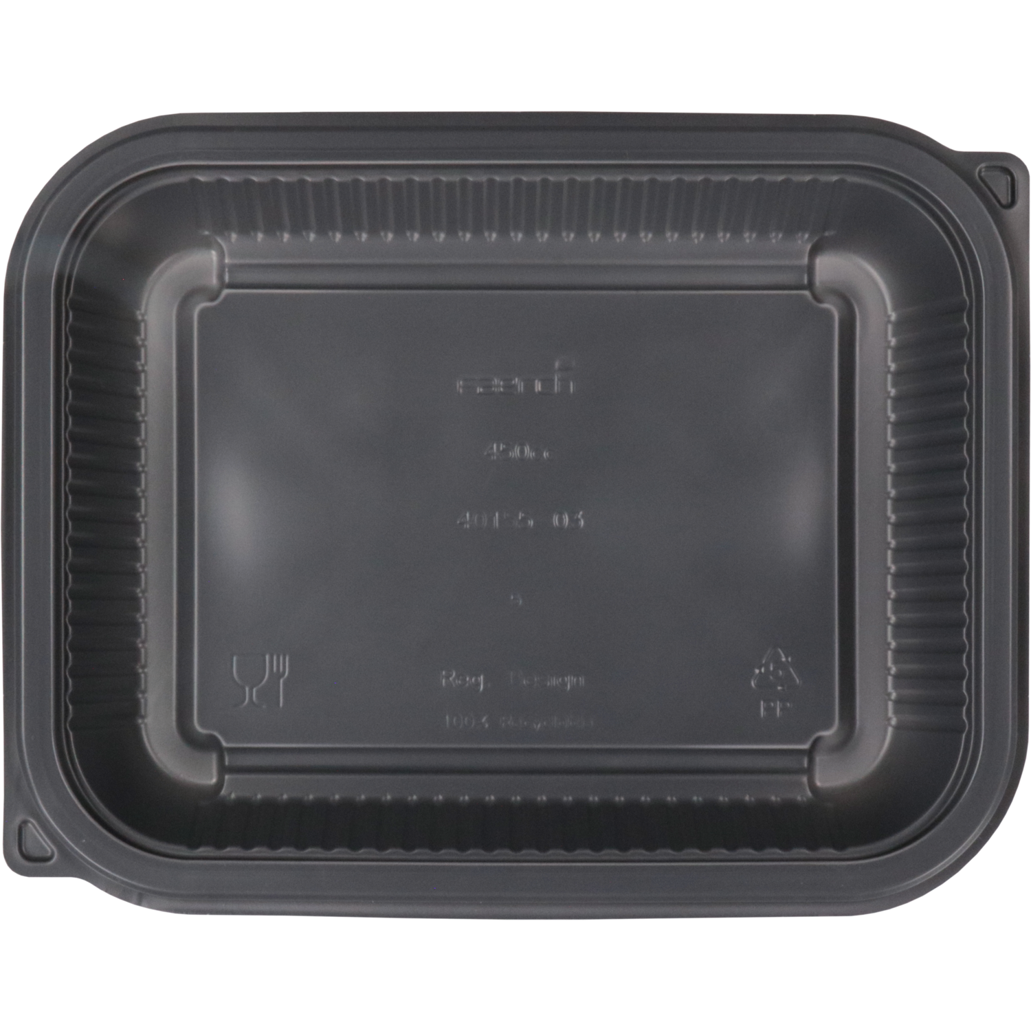 Bak, PP, 450ml, hot Deli Deluxe, 227x177x27mm, grijs