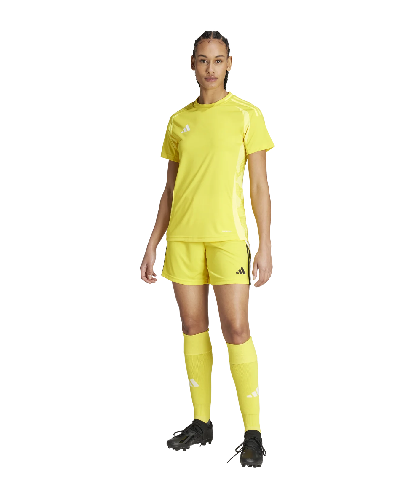 adidas Tiro 24 Short Damen Gelb Schwarz