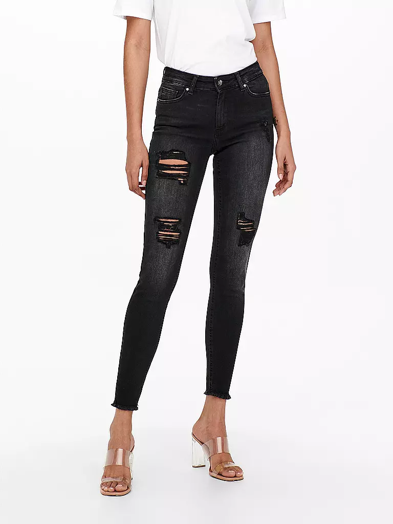 ONLY Jeans Skinny Fit 7/8 ONLBLUSH  schwarz