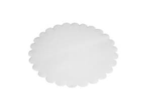 Fadpapir Ø18 cm Rund Præget Hvid,500 stk/pk