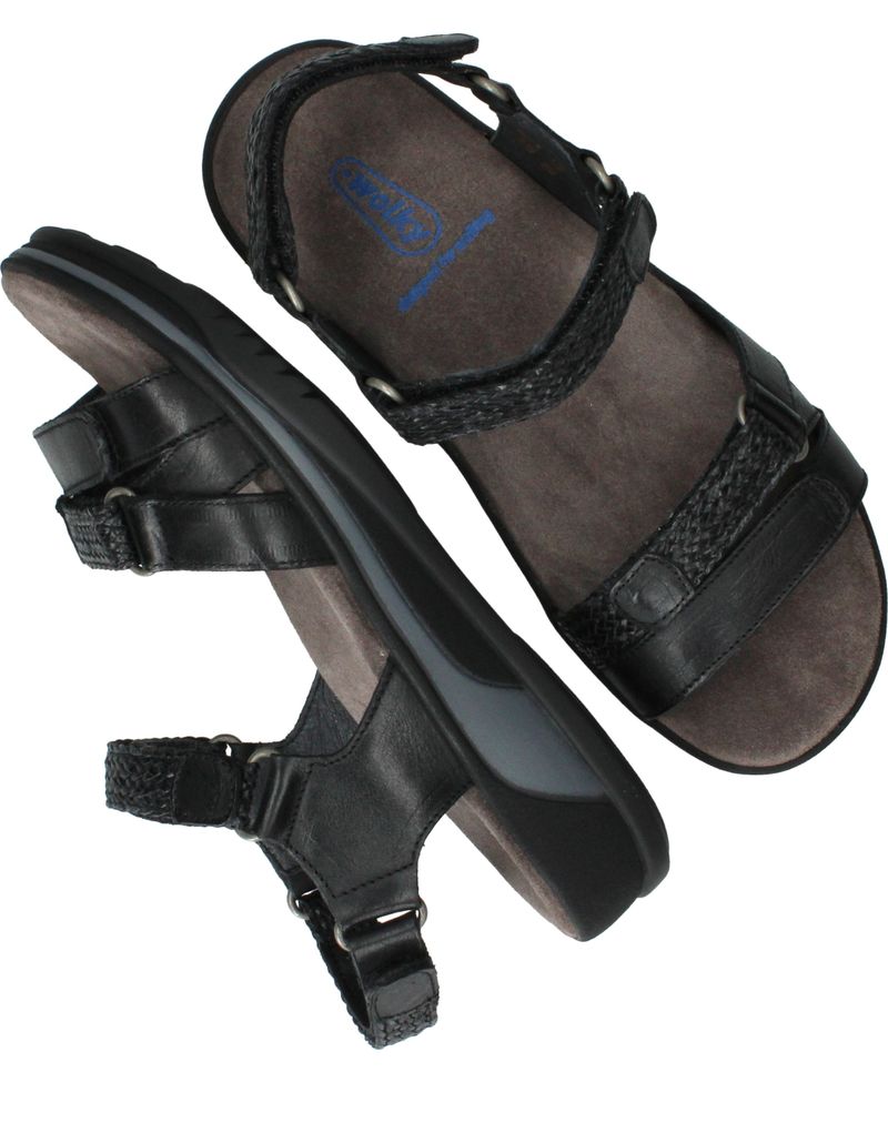 Wolky Acula Softy Wax Sandalen Zwart Dames