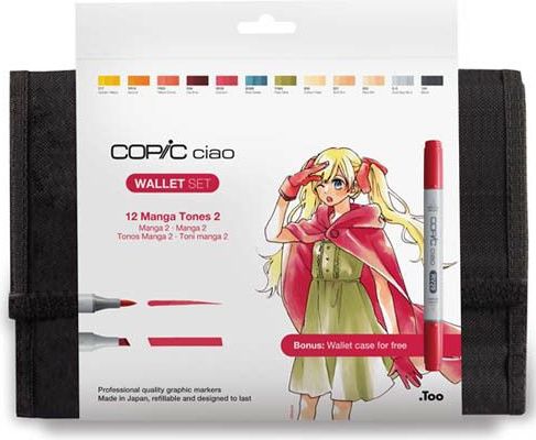 Copic Ciao - Markerset - Manga Tones 2 - 12 Stuks - Alcoholbasis