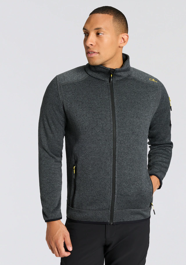 CMP Strickfleecejacke 1 Stk. tlg. ohne Kapuze Wärmend & atmungsaktiv & schnell trocknend