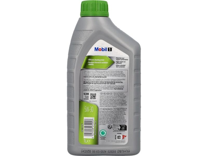 Mobil Motorenöl ESP 5W-30, 1 l Vollsynthetisches Motoröl