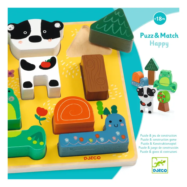 Djeco Puzzle relief Match Happy