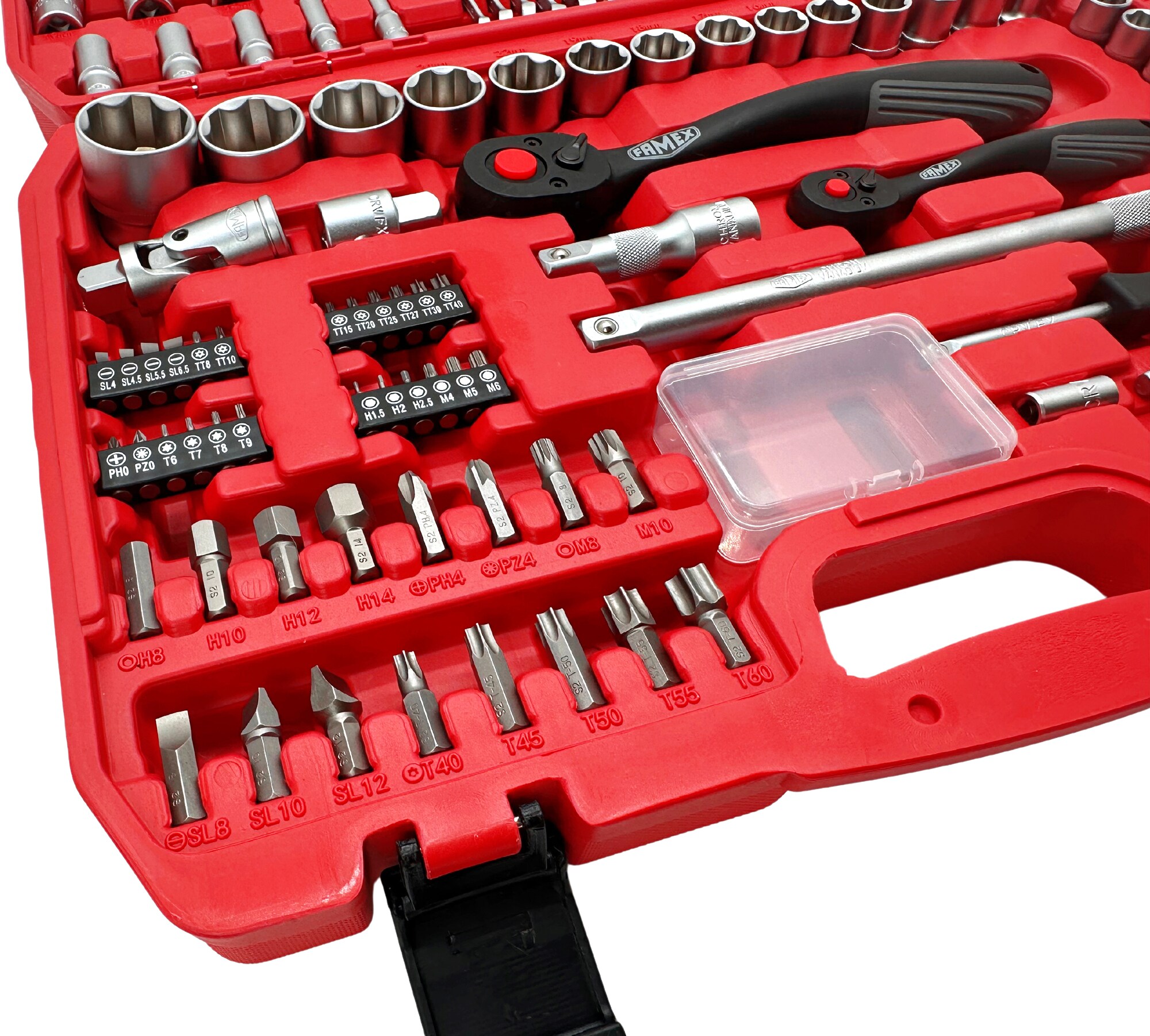FAMEX 449-45 Profi Werkzeugkoffer mit Werkzeug, 230-tlg.