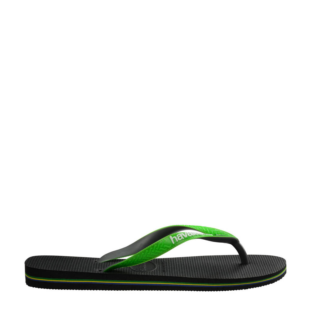 Havaianas Brasilteenslippers groen/zwart