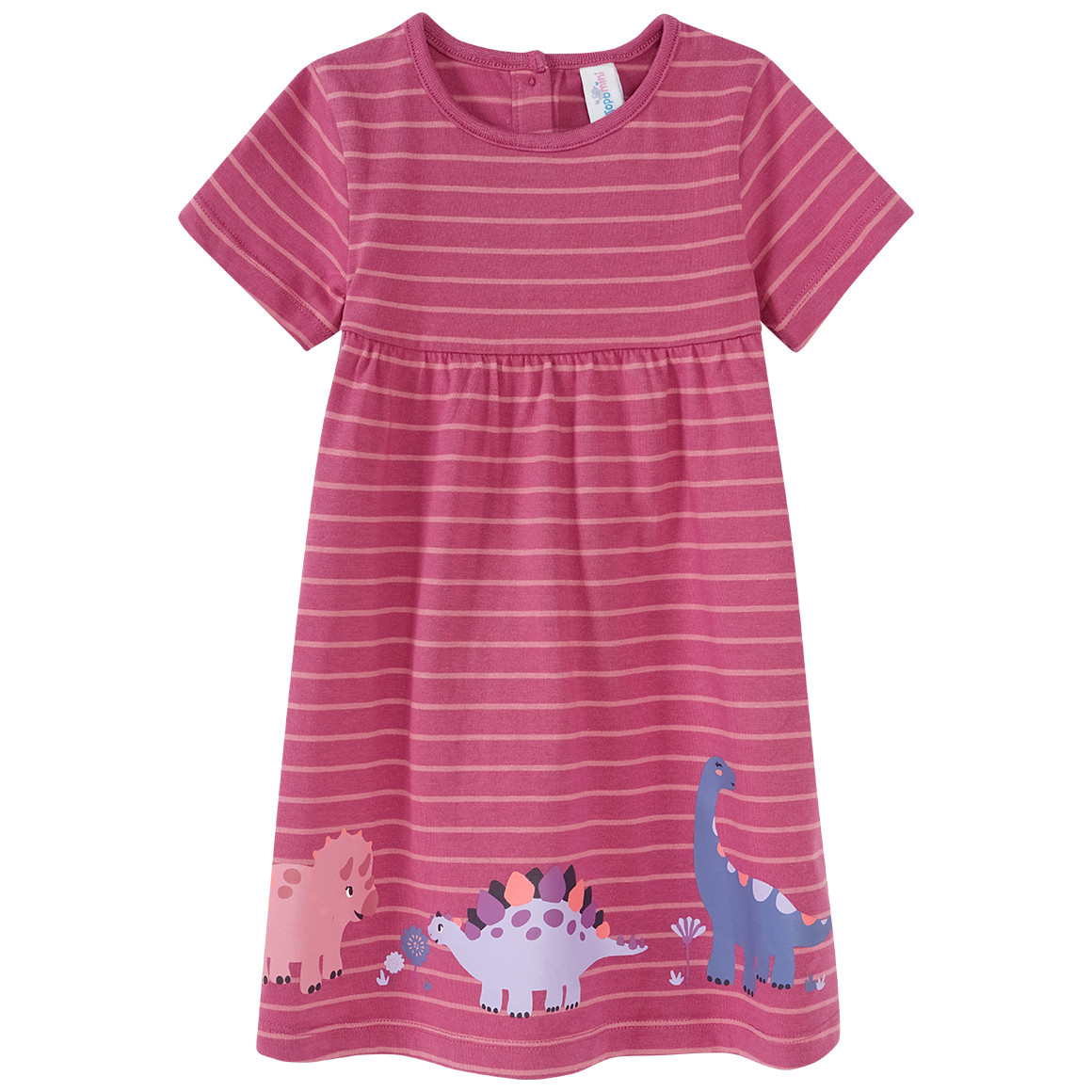 Topomini Baby Kleid mit Dino-Motiven beere