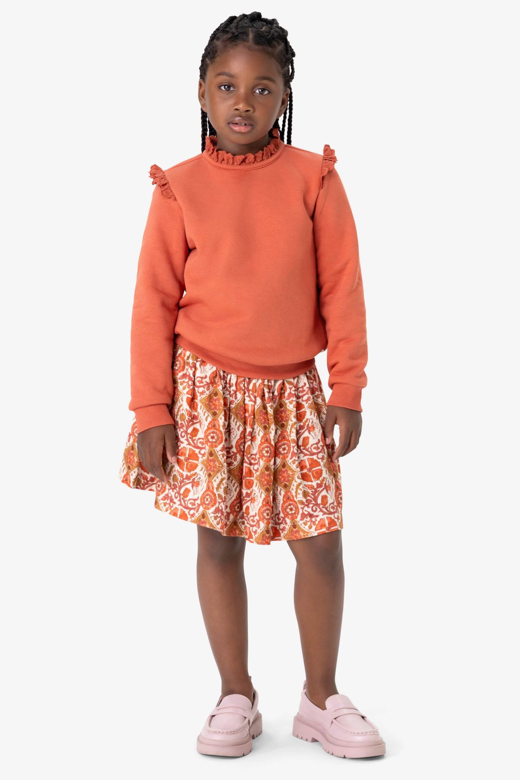 Rode rok met print
