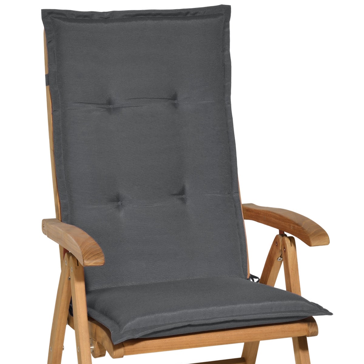 Beautissu Loft HL stoel met hoge rugleuning 120x50x6cm grafietgrijs (set van 4)