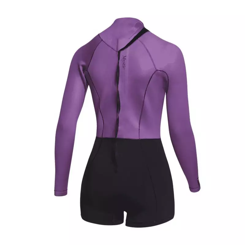 Combinaison shorty femme MYSTIC Lunar Longarm 2/2mm Backzip Sunset Purple