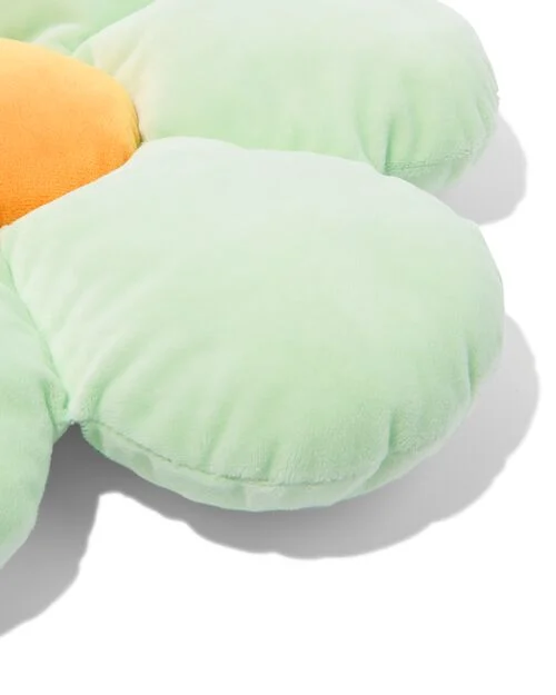 coussin en peluche fleur bleu Ø43cm