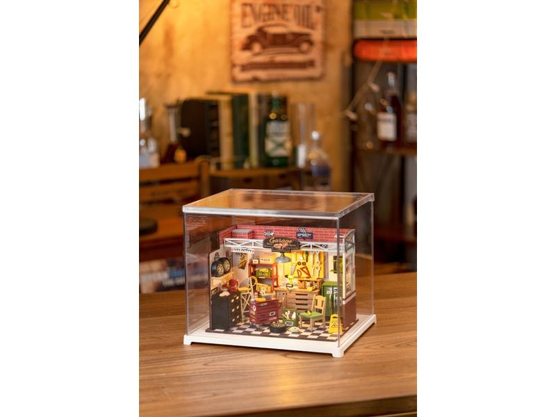 RoboTime Bausatz Garage Workshop 157-teilig 3D-Puzzle aus lasergeschnittenen Holzteilen