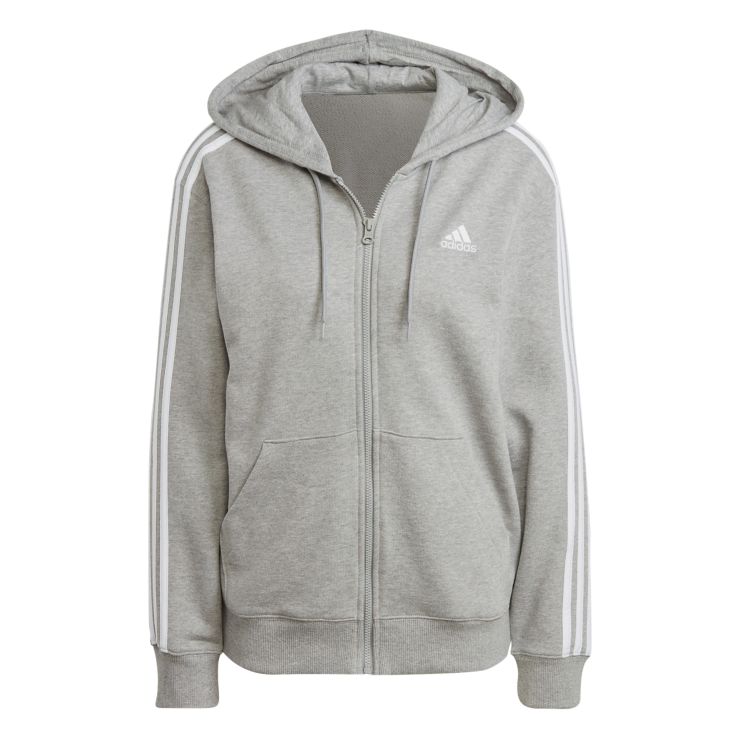 Adidas SportswearEssentials 3-Stripes Full Zip Hoodie - grau