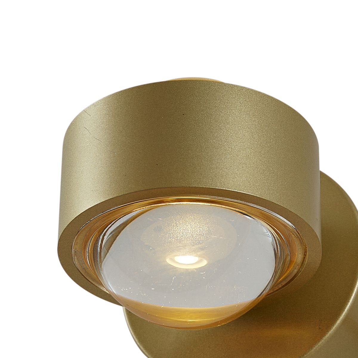 Design wandlamp messing incl. LED IP44 - Lens
