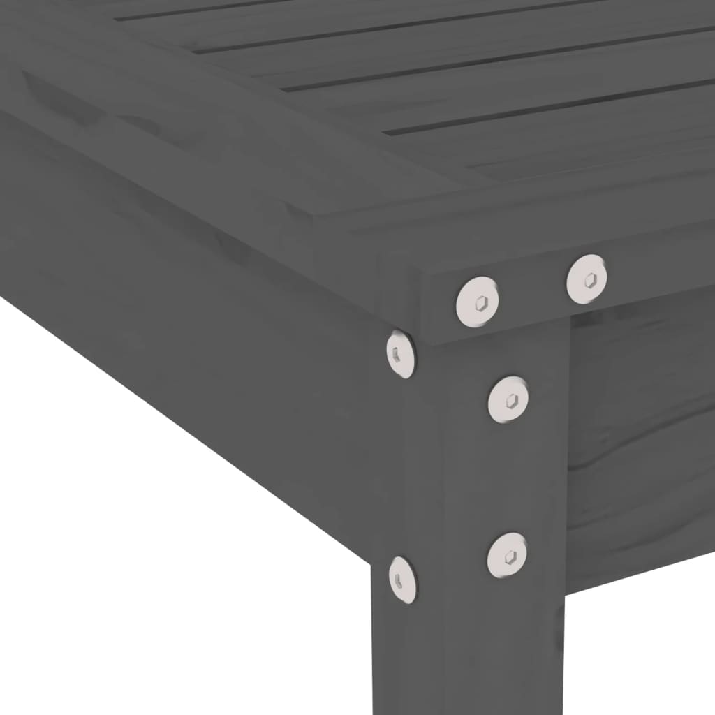 Ensemble à dîner de jardin 5 pcs gris bois massif de pin