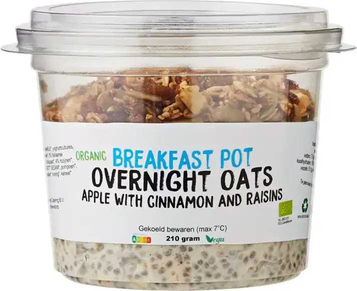 Overnight oats appel & rozijnen