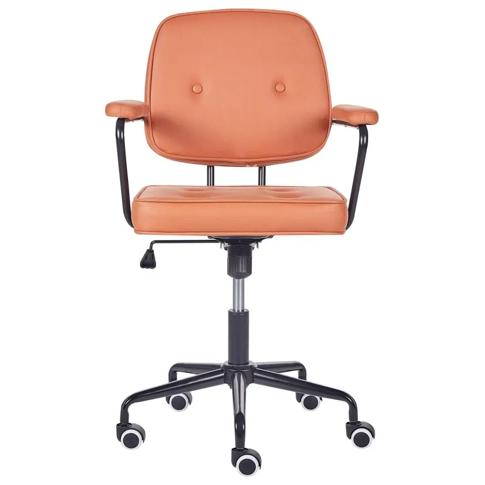 PAWNEE - Bureaustoel - Oranje - Kunstleer