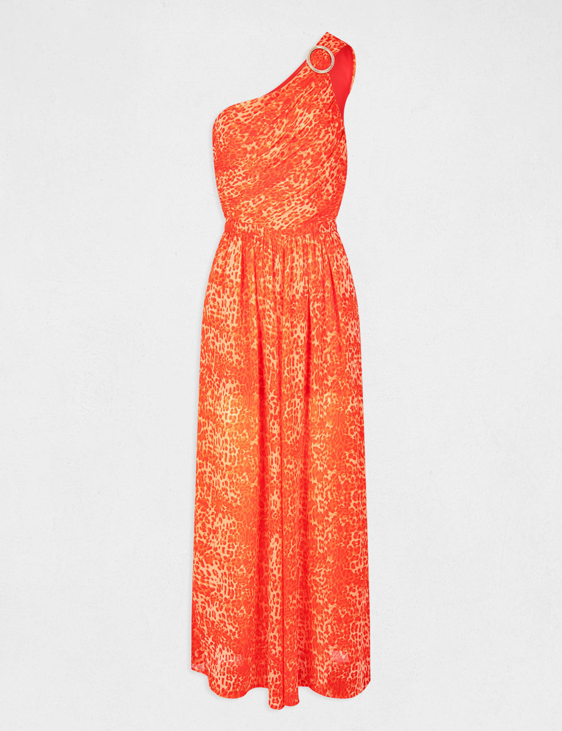 Combinaison large imprimé léopard caramel femme - caramel