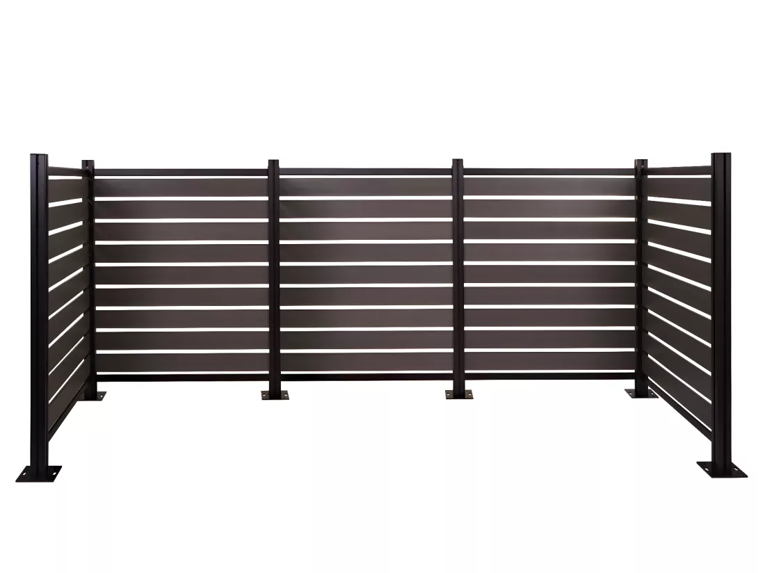 Clôture pour poubelles en aluminium MCW-K57, gris