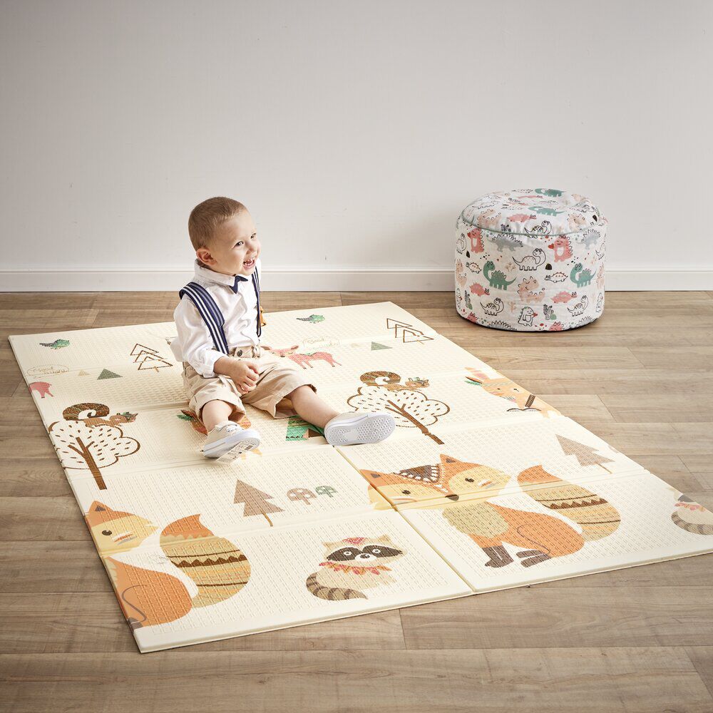 Tapis de jeu enfant thème animaux 180x120cm