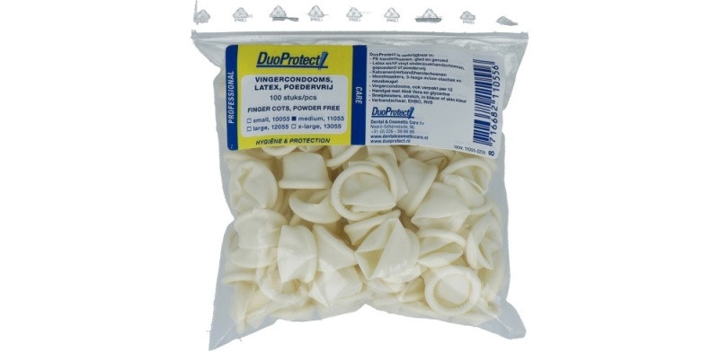 DuoProtect Vingercondoom maat M 100 Stuks