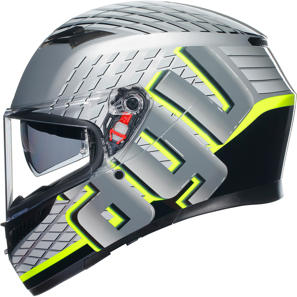 AGV - Casque K3 Fortify Gris / Noir / Jaune